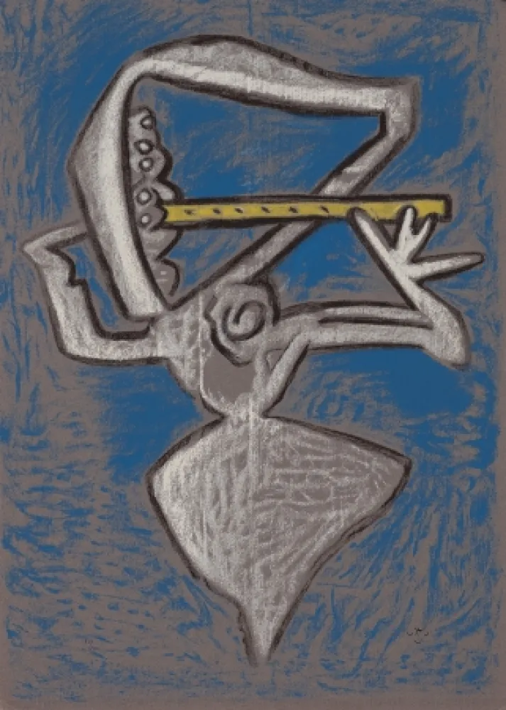 Lithografie Matta - Affiche pour le théâtre municipal musical, France culture, Festival d'Avignon.