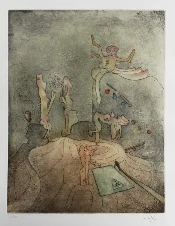 Ets En Aquatint Matta - Aimera bien qui aimera le dernier