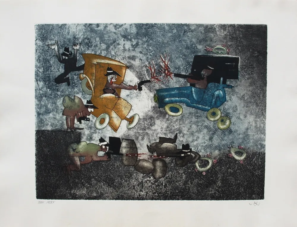 Ets En Aquatint Matta - Al Capone