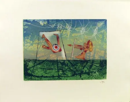 Ets En Aquatint Matta - Archery, Transport Series 