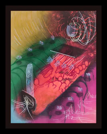 Ets En Aquatint Matta - Attire le gai venin (Une Saison en Enfer)