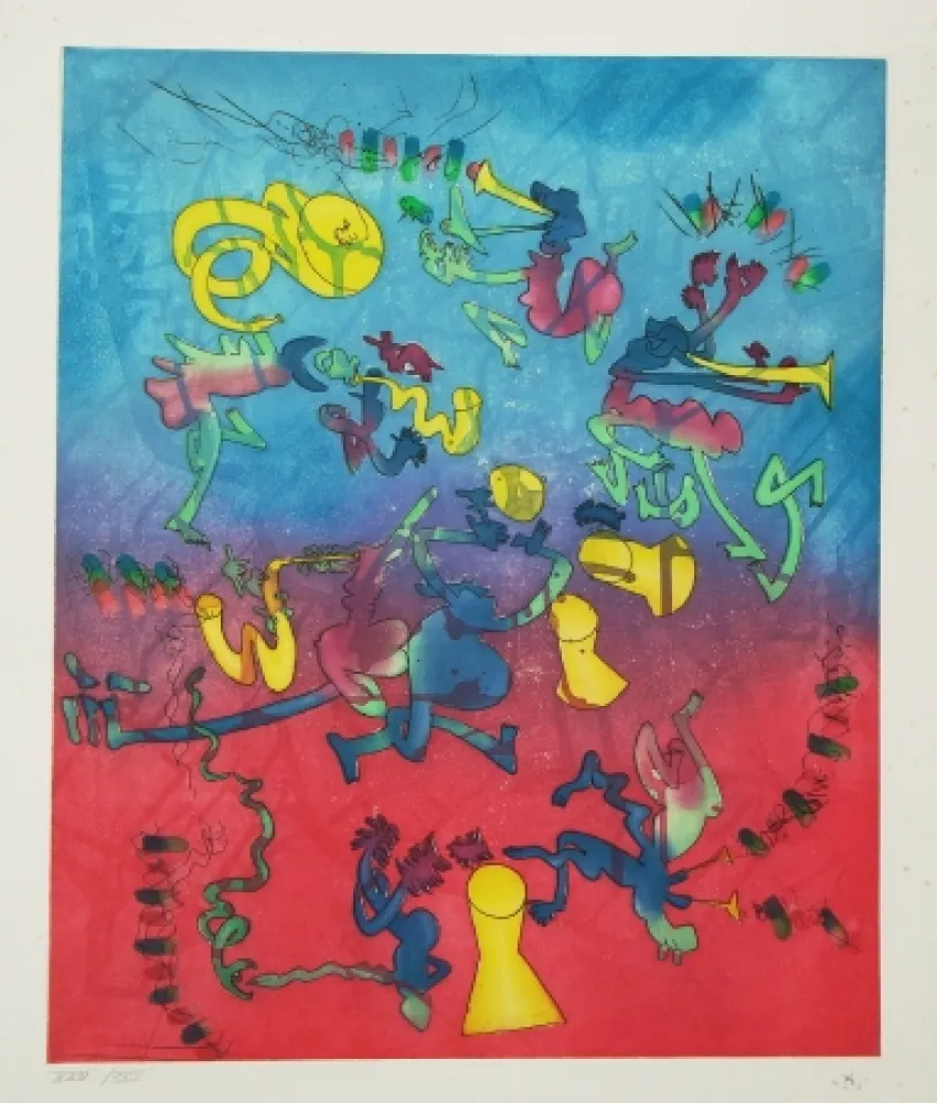 Ets En Aquatint Matta - Bande à Jazz