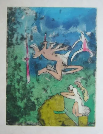 Ets En Aquatint Matta - Centre Noeds I