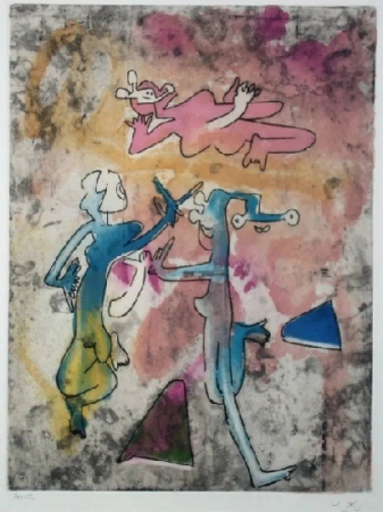 Ets En Aquatint Matta - Centre noeuds 8 (Antonin Artaud)