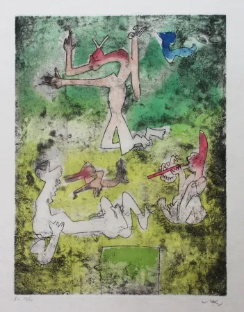 Ets En Aquatint Matta - Centre noeuds (Planche 10)