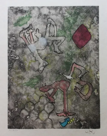 Ets En Aquatint Matta - Centre noeuds (Planche 2)