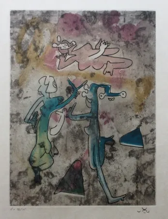 Ets En Aquatint Matta - Centre noeuds (Planche 8)