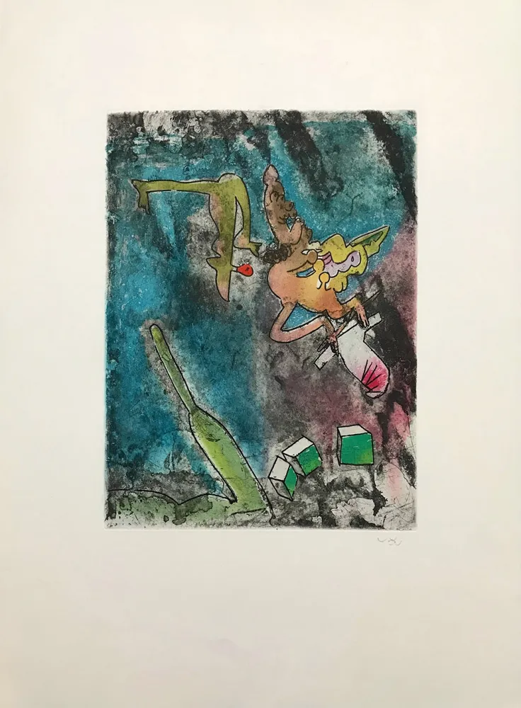 Ets En Aquatint Matta - Centre Noeuds – Plate 7 