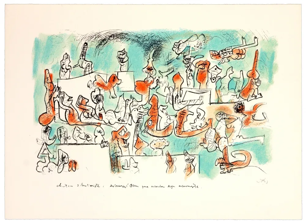 Lithografie Matta - Château situationniste