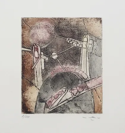 Ets En Aquatint Matta - Composition