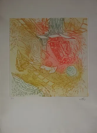 Ets En Aquatint Matta - Composition / Iolas