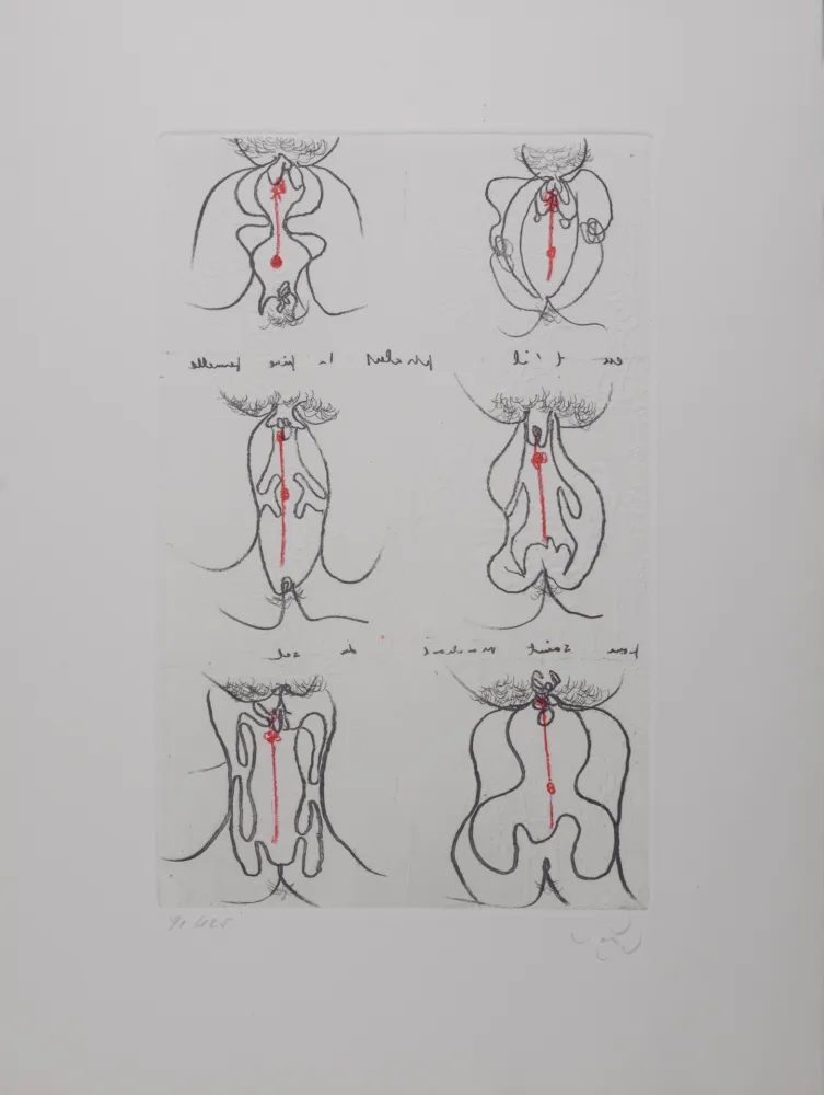 Gravure Matta - Cri Oval, 1971 - Hand-signed