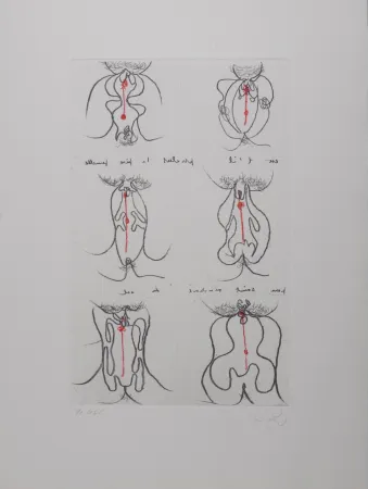 Gravure Matta - Cri Oval, 1971 - Hand-signed