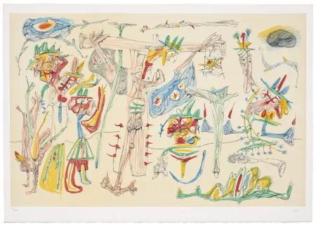 Lithografie Matta -  Cristifixion (d’après un dessin de 1938)