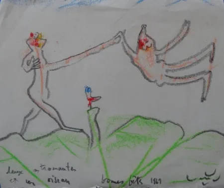 Geen Techniek Matta - Deux astronautes et un oiseau