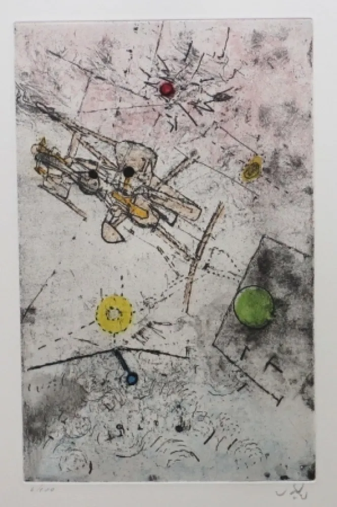 Ets En Aquatint Matta - Droites libérées (planche 7)