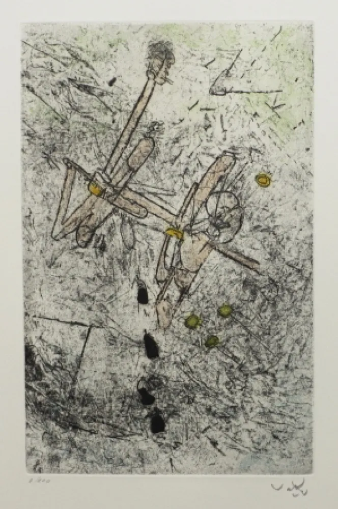 Ets En Aquatint Matta - Droites libérées (planche2)