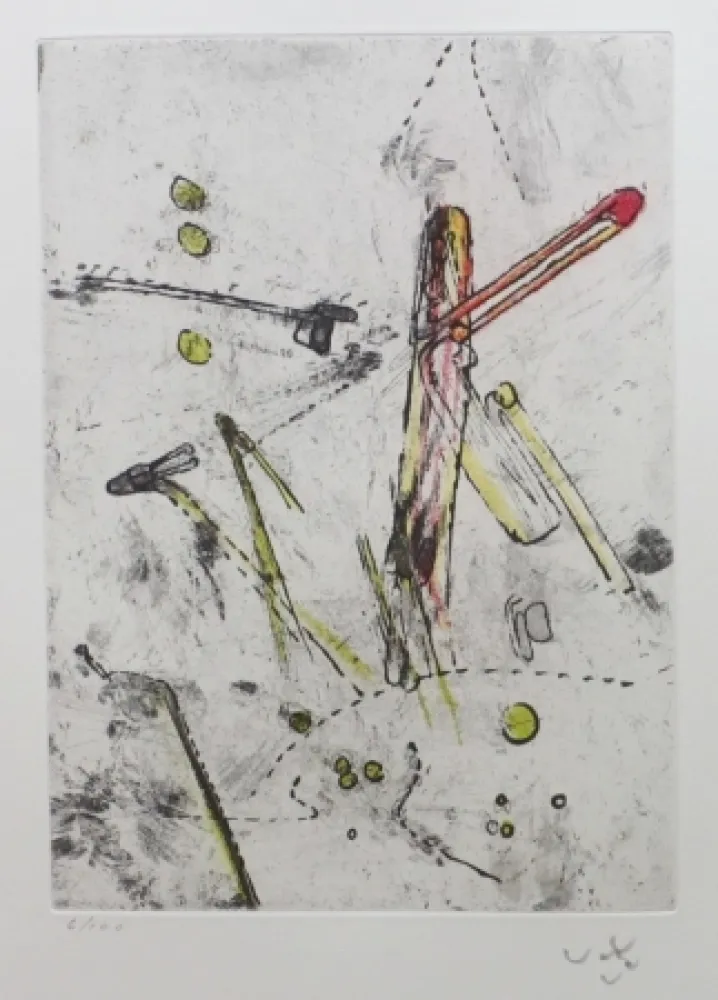 Ets En Aquatint Matta - Droites libérées (planche3)