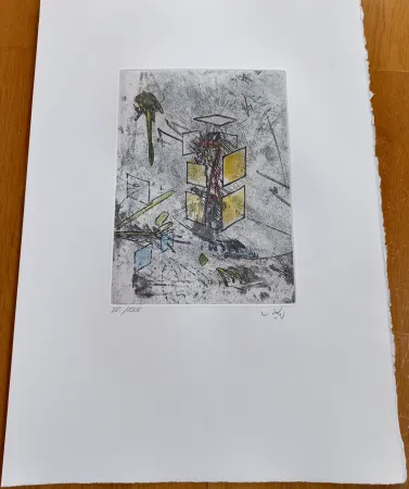 Gravure Matta - Droites Liberees, plate VII