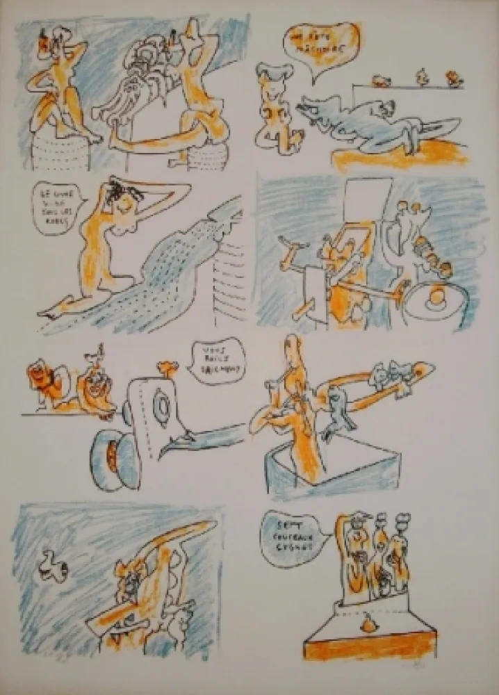 Lithografie Matta - Fête couchée