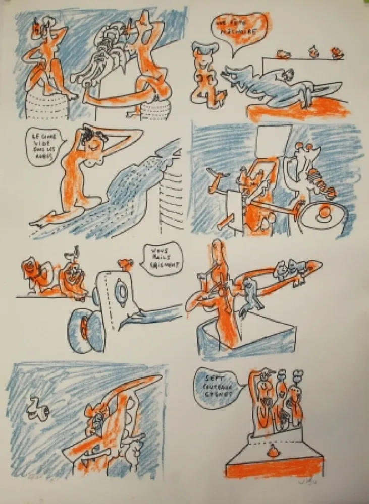 Lithografie Matta - Fête couchée