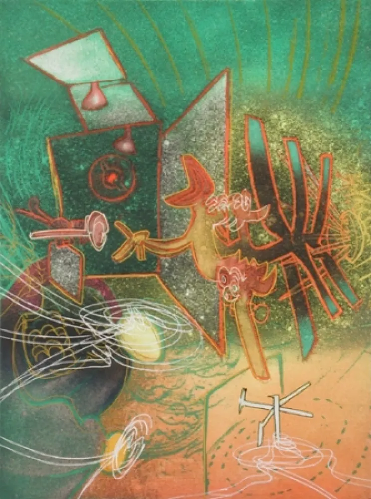 Ets En Aquatint Matta - Feu, Feu Sur Moi