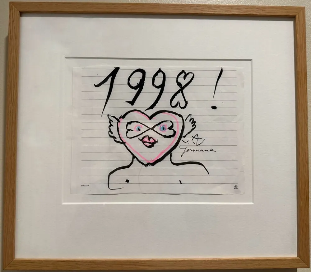 Geen Techniek Matta - Hommage to Germana 1998 Original Drawing