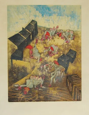 Ets En Aquatint Matta - HOM'MERE-Chaosmos 