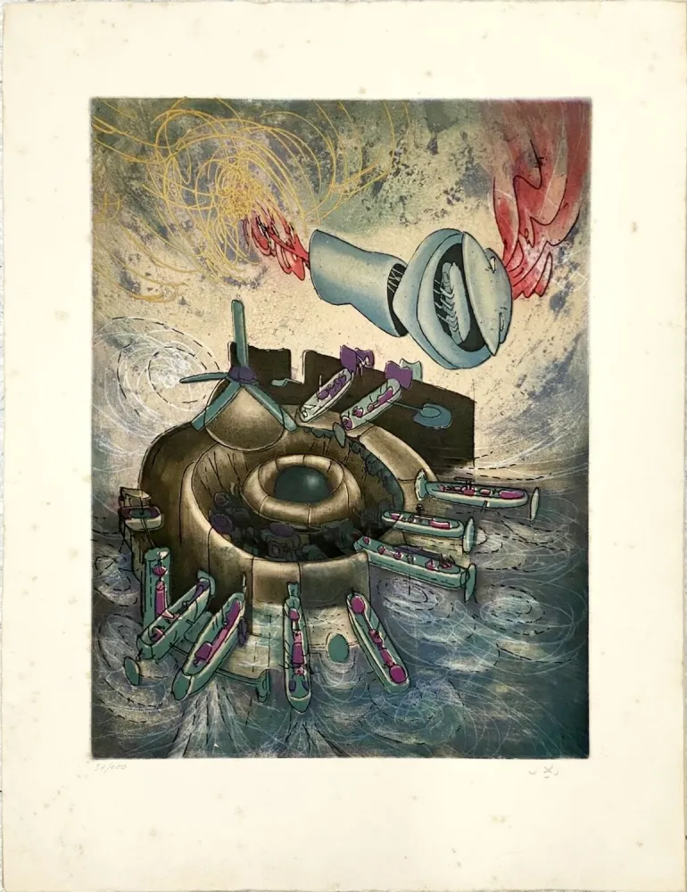 Ets En Aquatint Matta - Hom'mere (Chaosmos)