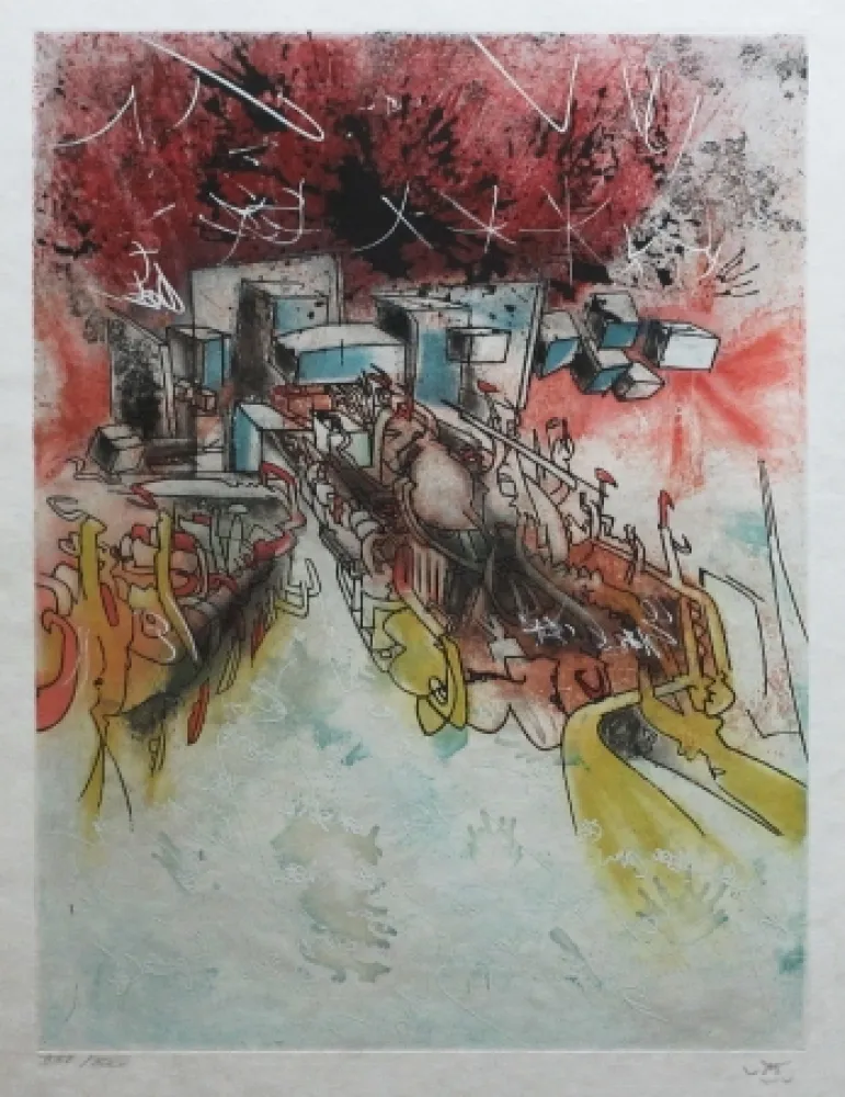 Ets En Aquatint Matta - Hom'mère - L'ergonaute - Le Palais d'hiver