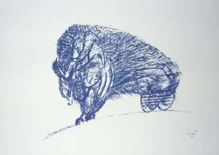 Lithografie Matta - Il Bisonte