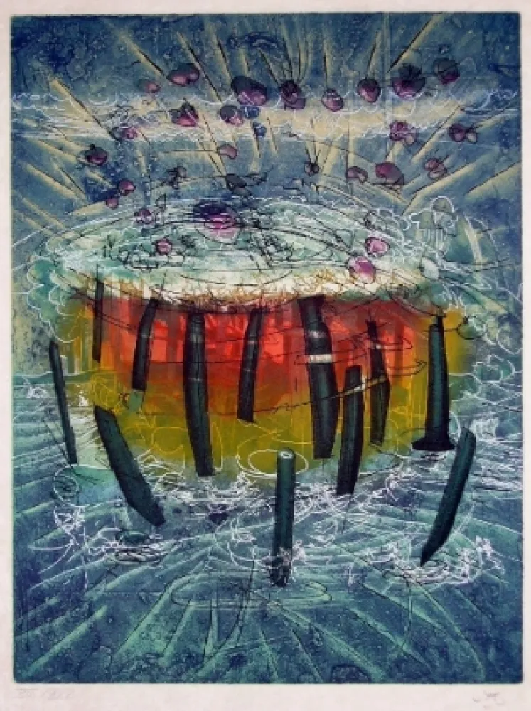 Ets En Aquatint Matta - Il explose