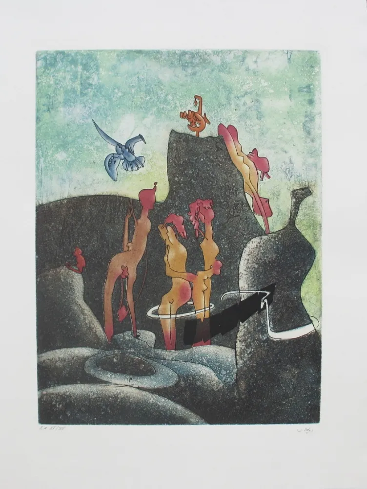 Ets En Aquatint Matta - La Danse de la mort 3