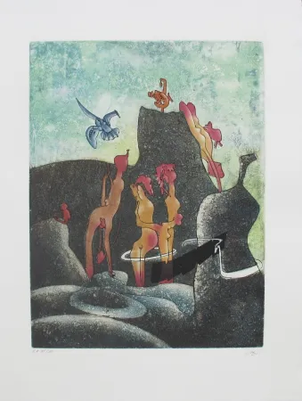 Ets En Aquatint Matta - La Danse de la mort 3