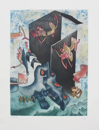 Ets En Aquatint Matta - La Danse de la mort 7