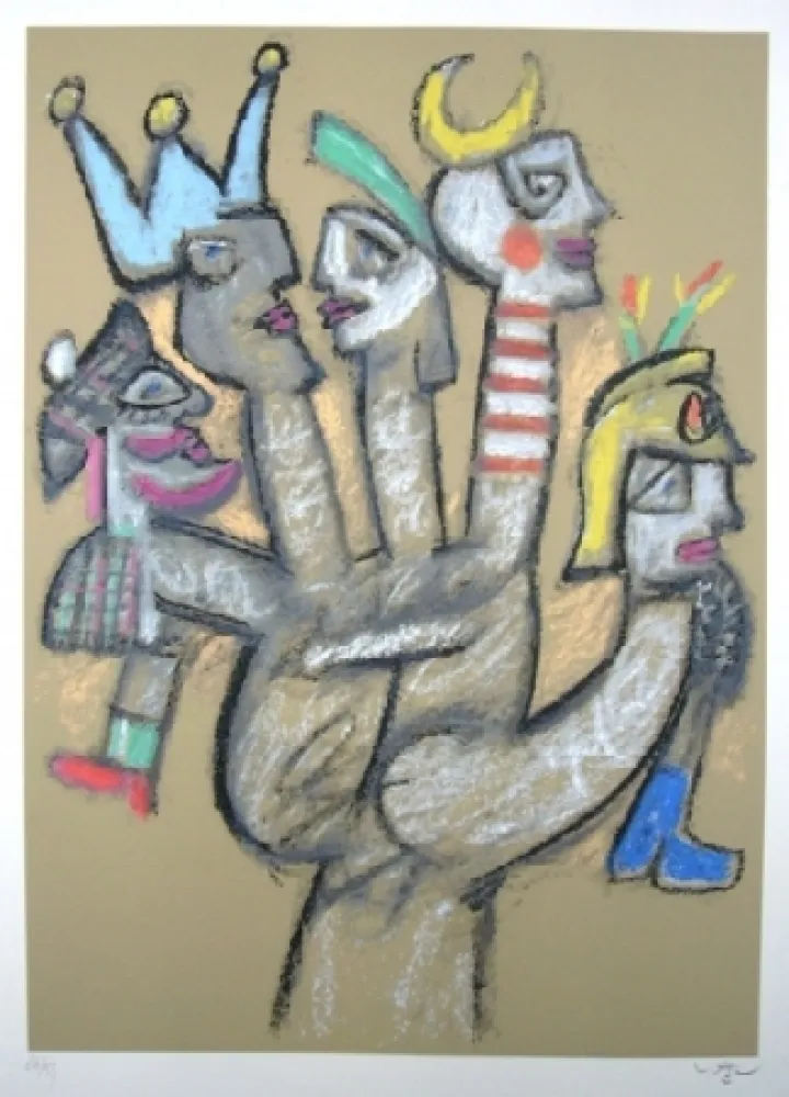 Zeefdruk Matta - La main aux marionnettes 