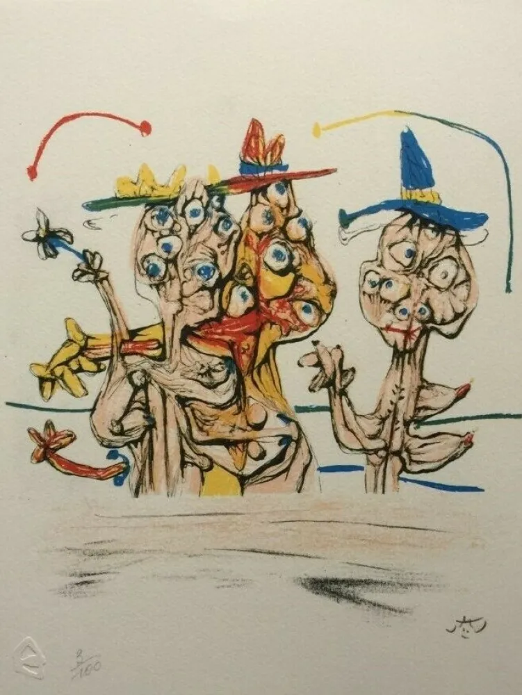 Lithografie Matta - La sagrada famila (from Morfolgie Verbali)