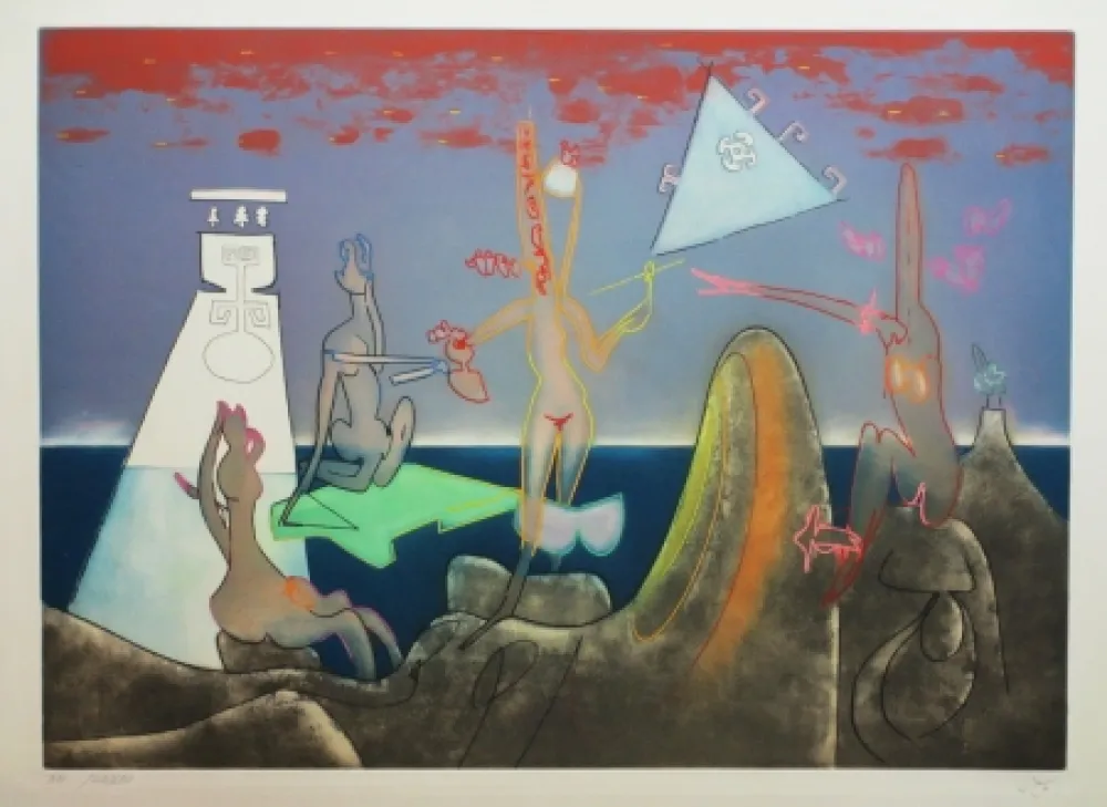 Ets En Aquatint Matta - L'Arc obscur des heures