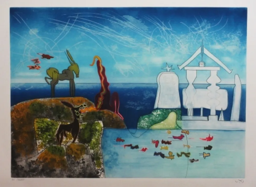 Ets En Aquatint Matta - L'Arc obscur des heures