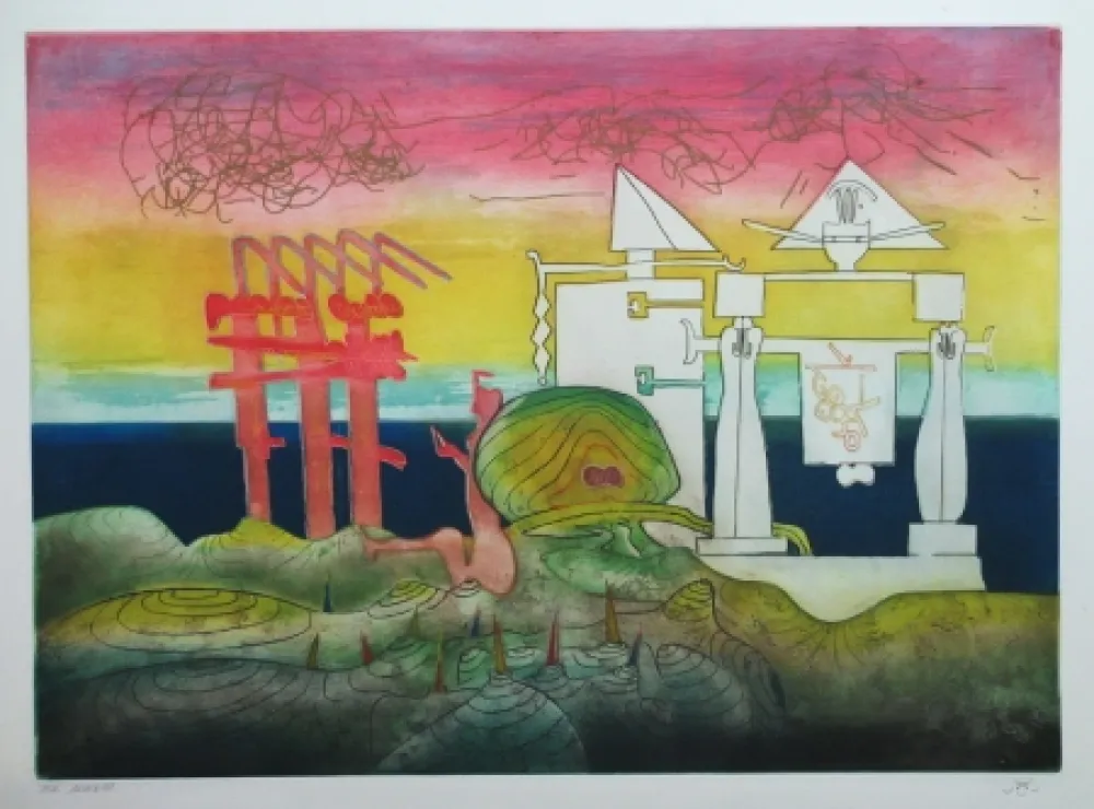 Ets En Aquatint Matta - L'Arc obscur des heures