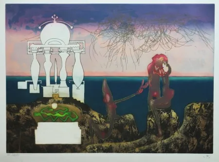 Ets En Aquatint Matta - L'Arc obscur des heures