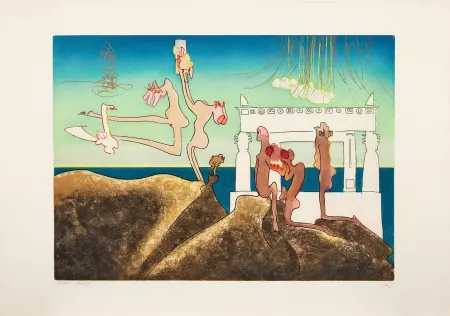 Ets En Aquatint Matta - L'Arc obscure des heures