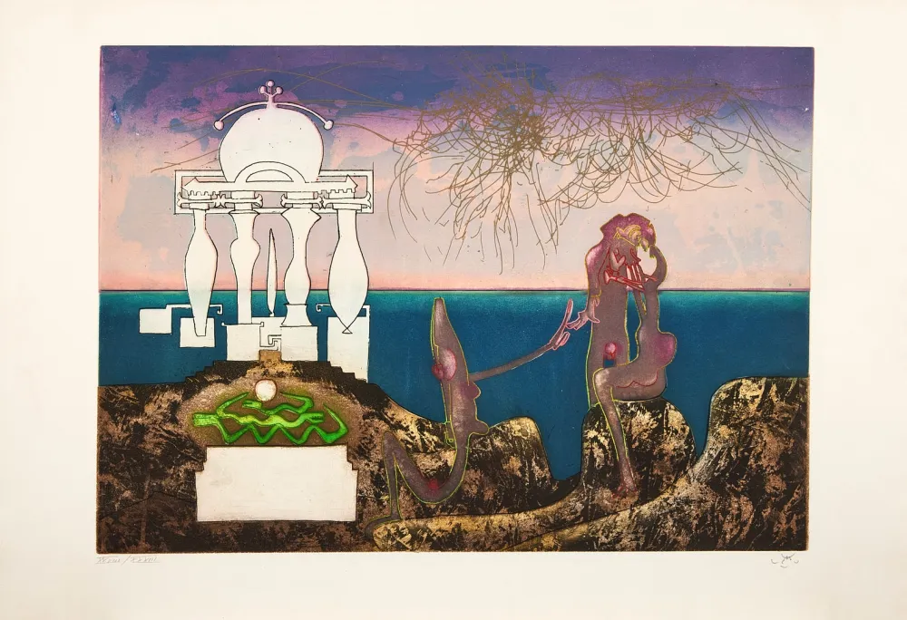 Ets En Aquatint Matta - L'Arc obscure des heures