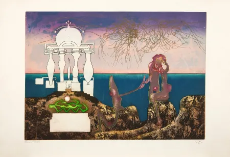 Ets En Aquatint Matta - L'Arc obscure des heures