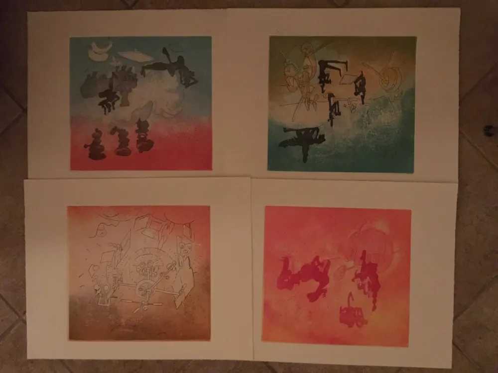 Ets En Aquatint Matta - L'autoapocalipse (portfolio of 4)