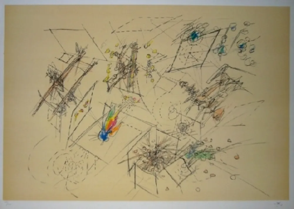 Lithografie Matta - Le doute des trois mondes