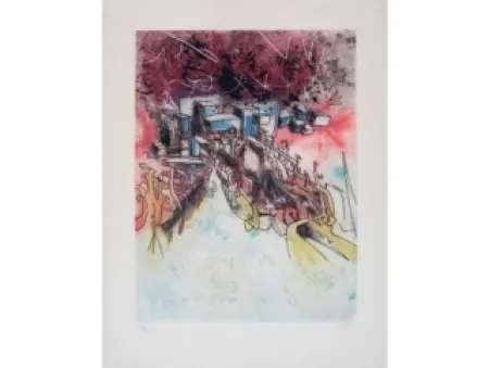 Ets En Aquatint Matta - Le palais d'hiver (from hom'mère 3°)