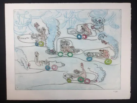 Ets En Aquatint Matta - Les OH! Tomobiles 