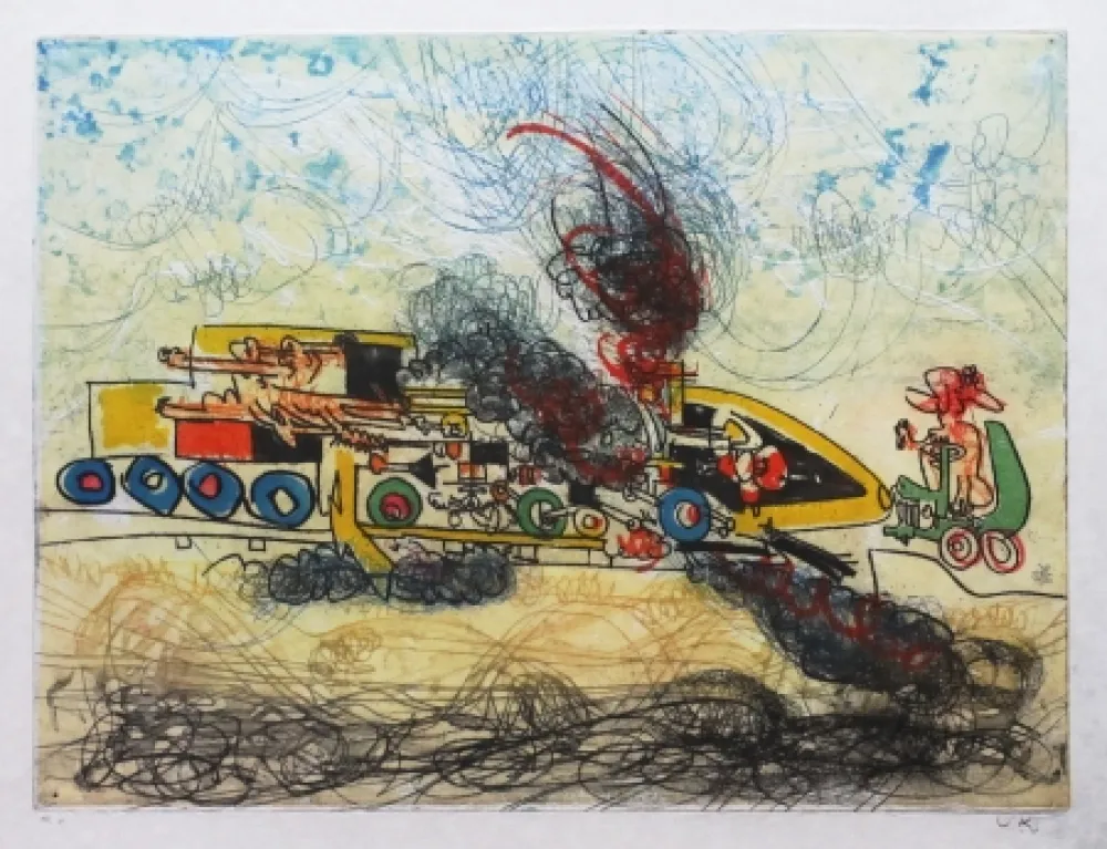 Ets En Aquatint Matta - Les Oh' Tomobiles (Planche 4)