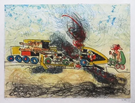 Ets En Aquatint Matta - Les Oh' Tomobiles (Planche 4)